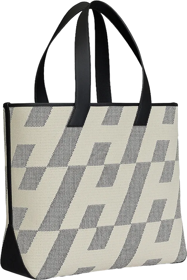 Hermes Cabas H en Biais 40 bag Ecru/Black/Black